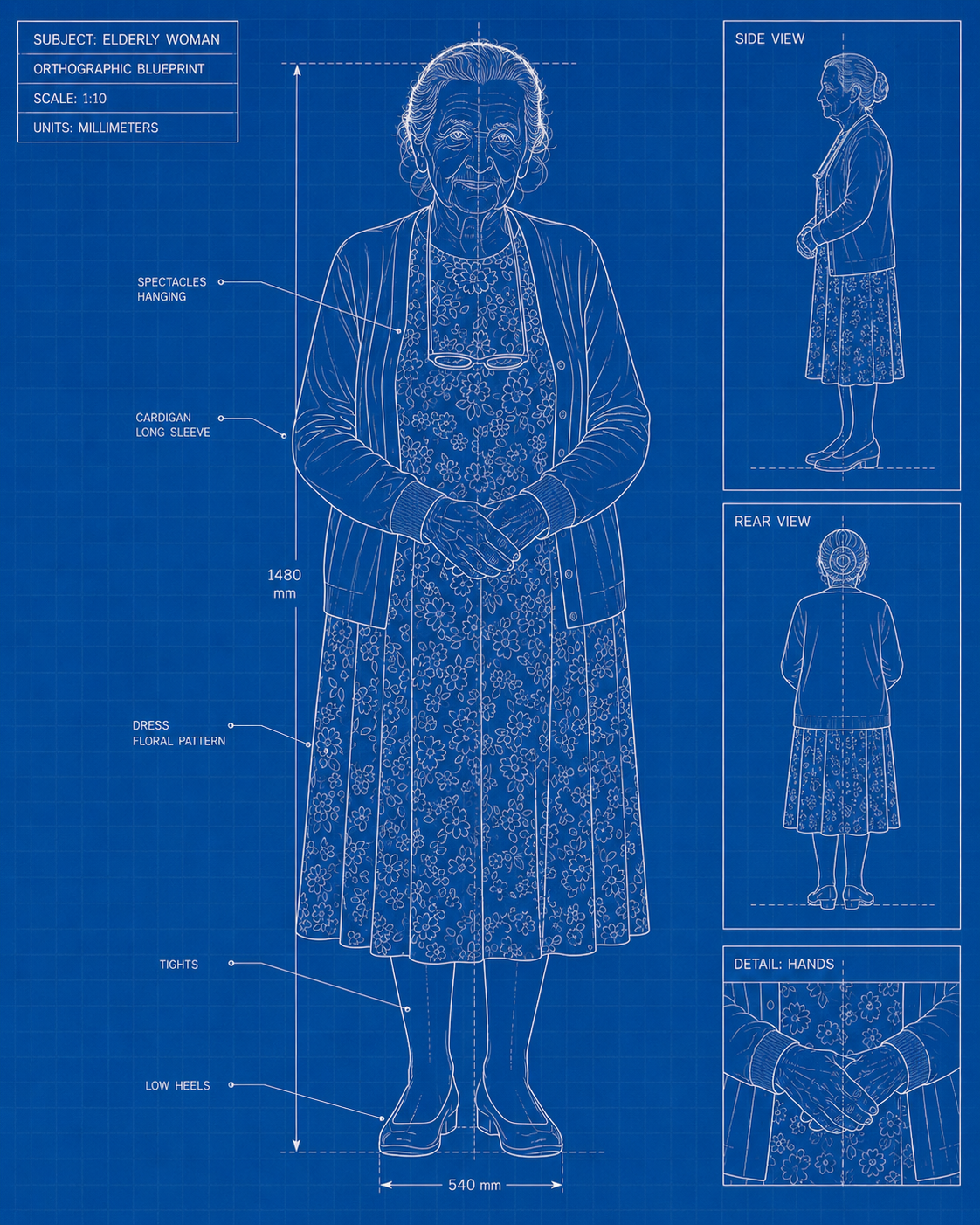 Plano visual de Iaia Vicenta en formato blueprint.